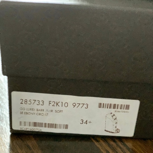 GUCCI Canvas peep toe wedge - Picture 4 of 4